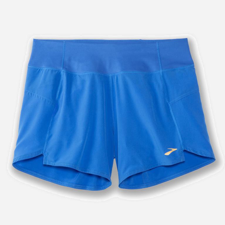 Brooks Women's Chaser 5 Running Shorts Singapore - Blue Bolt (19780-KTLA)